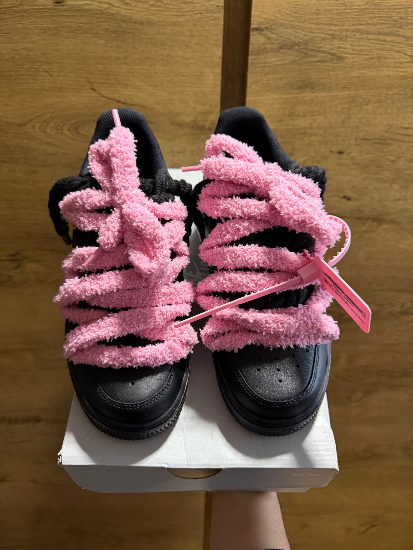 Nike Black Rope Lace "Extra Fluffy"