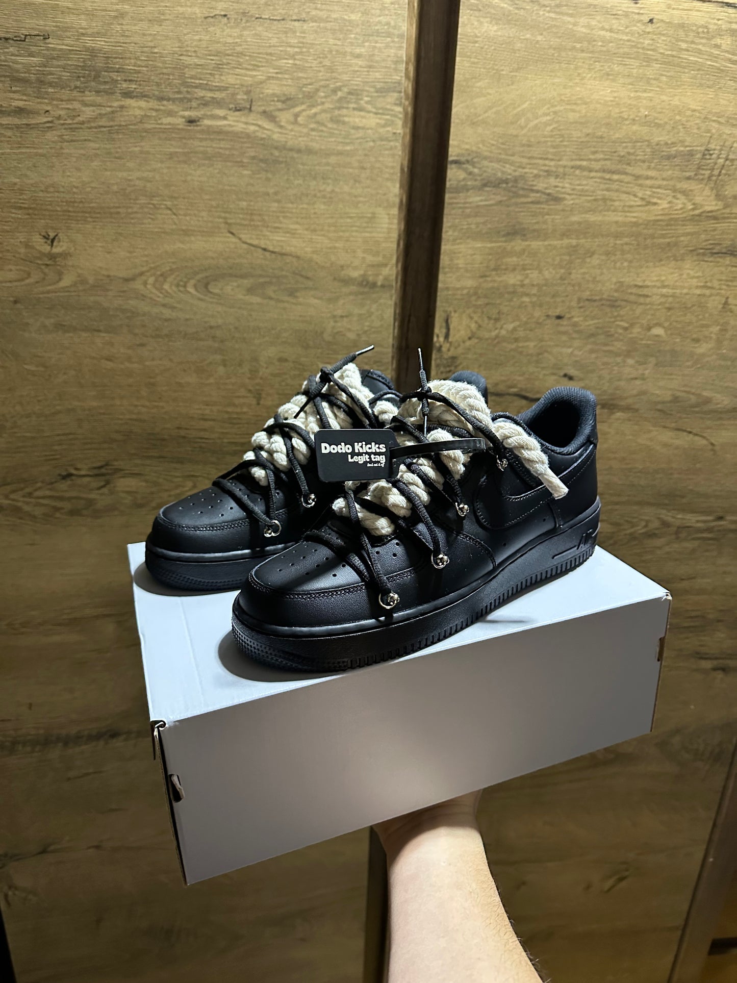 Nike Black Rope Lace "Extra Beige"