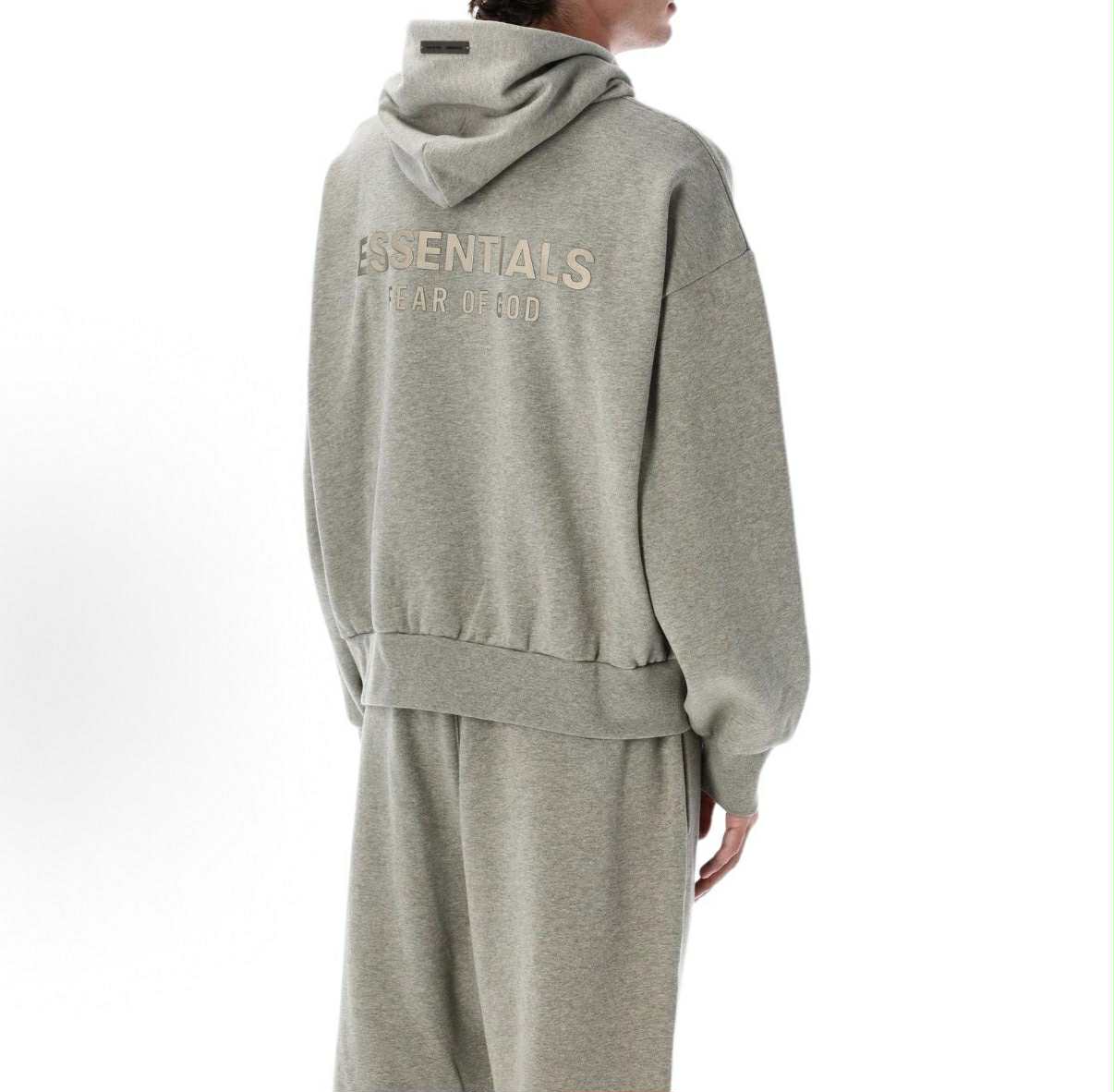 FEAR OF GOD ESSENTIALS HOODIE "CONCRETE HEATHER HOODIE" (FW25)