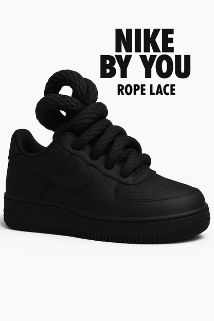 Nike Black Rope Lace Air Force 1 "BY YOU" (35,5-40,5)