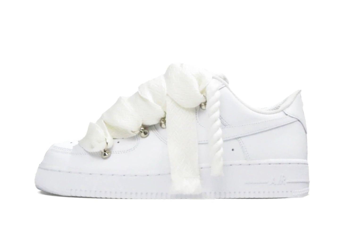 lanvin rope lace Air Force 1 white white