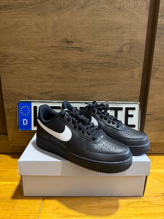 Nike Air Force 1  "Black white Swoosh”