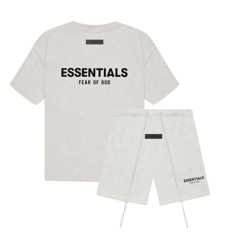 FEAR OF GOD ESSENTIALS SHORT SET “LIGHT OATMEAL" (SS22)