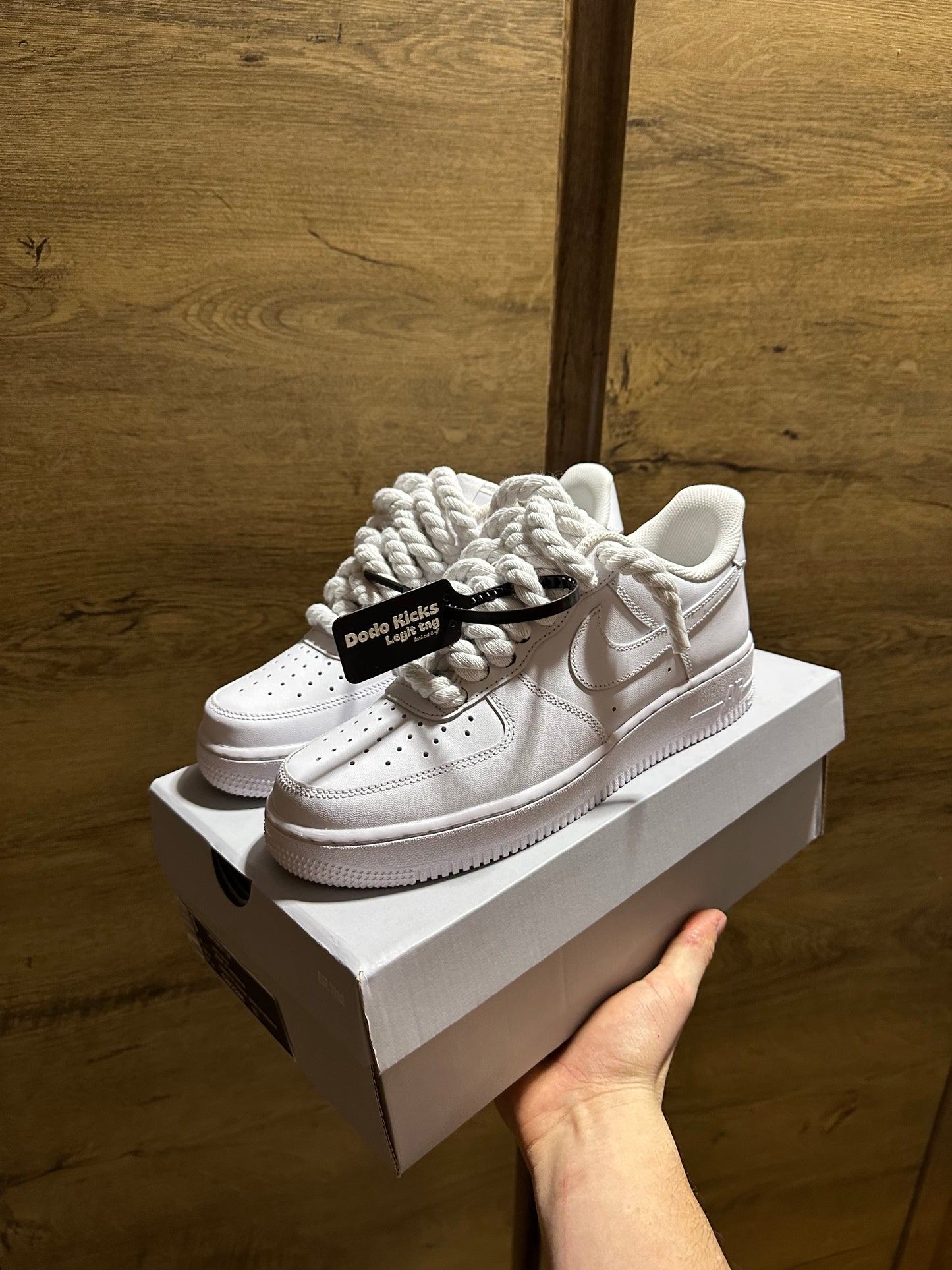 Rope Lace Air Force 1 White