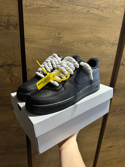 Nike Black Rope Lace Air Force 1 "BY YOU" (35,5-40,5)