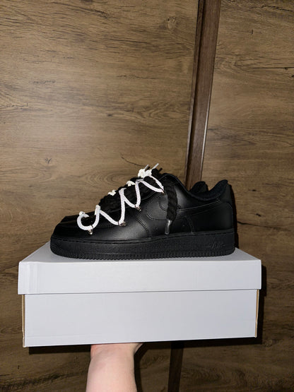 Nike Black Rope Lace "Reflective Grey"