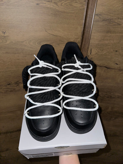 Nike Black Rope Lace "Reflective Grey"