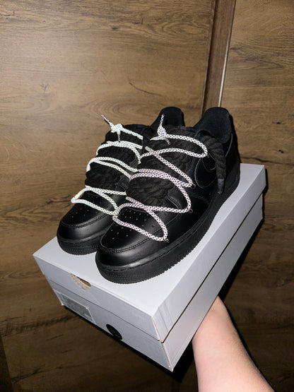 Nike Black Rope Lace Air Force 1 "BY YOU" (35,5-40,5)