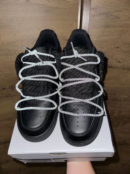 Nike Black Rope Lace "Reflective Black"
