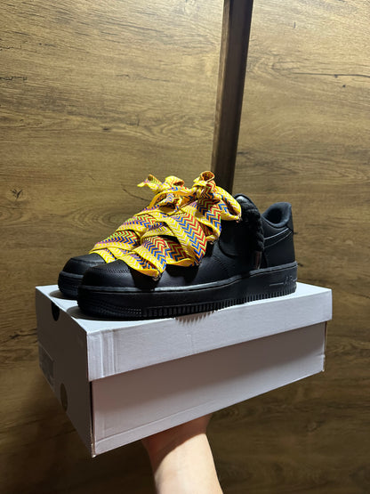 lanvin rope lace Air Force 1  yellow orange