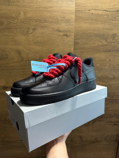 Nike Rope Lace Air Force 1 Black “EXOTIC”