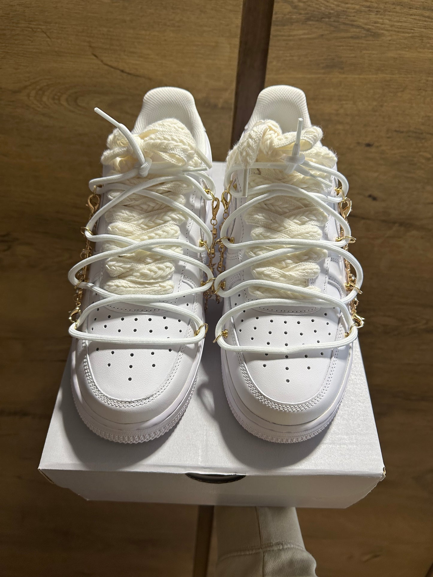 Nike Air Force 1 "Charmy White" felül nézet