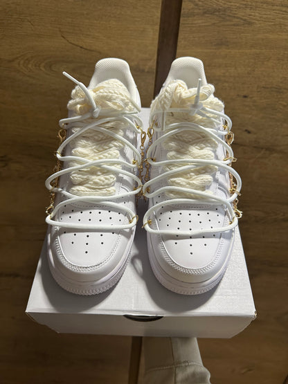Nike Air Force 1 "Charmy White" felül nézet