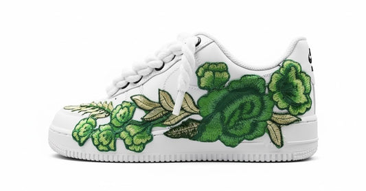 Nike Air Force 1 White "ROSE GREEN ROPELACE”
