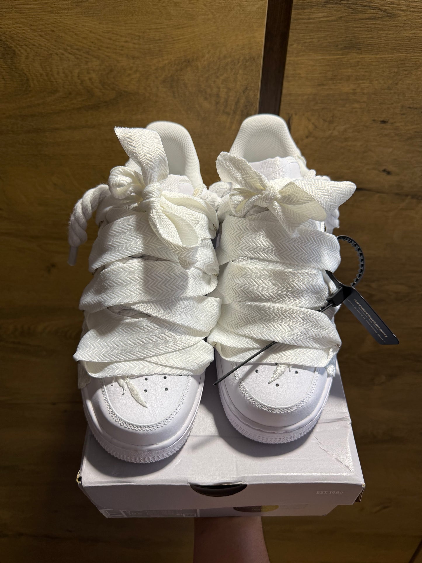 Nike Air Force 1 White "ROSE WHITE ROPELACE LANVIN LACE” felső nézet