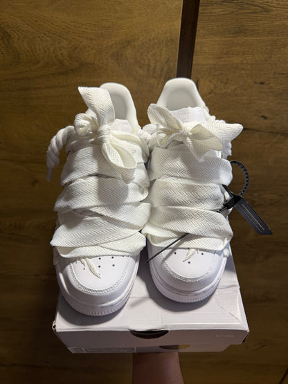 Nike Air Force 1 White "ROSE WHITE ROPELACE LANVIN LACE” felső nézet