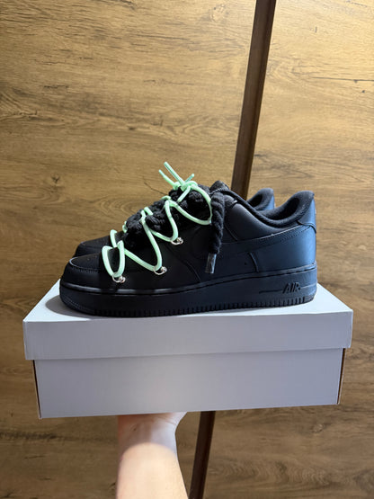 Nike Black Rope Lace "Extra Black-Mint" oldal nézet