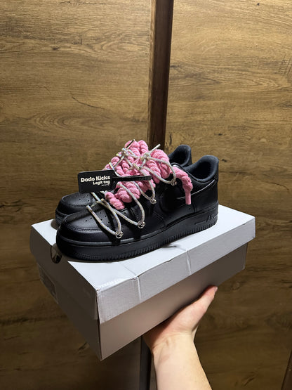 Nike Black Rope Lace "Extra Pink"