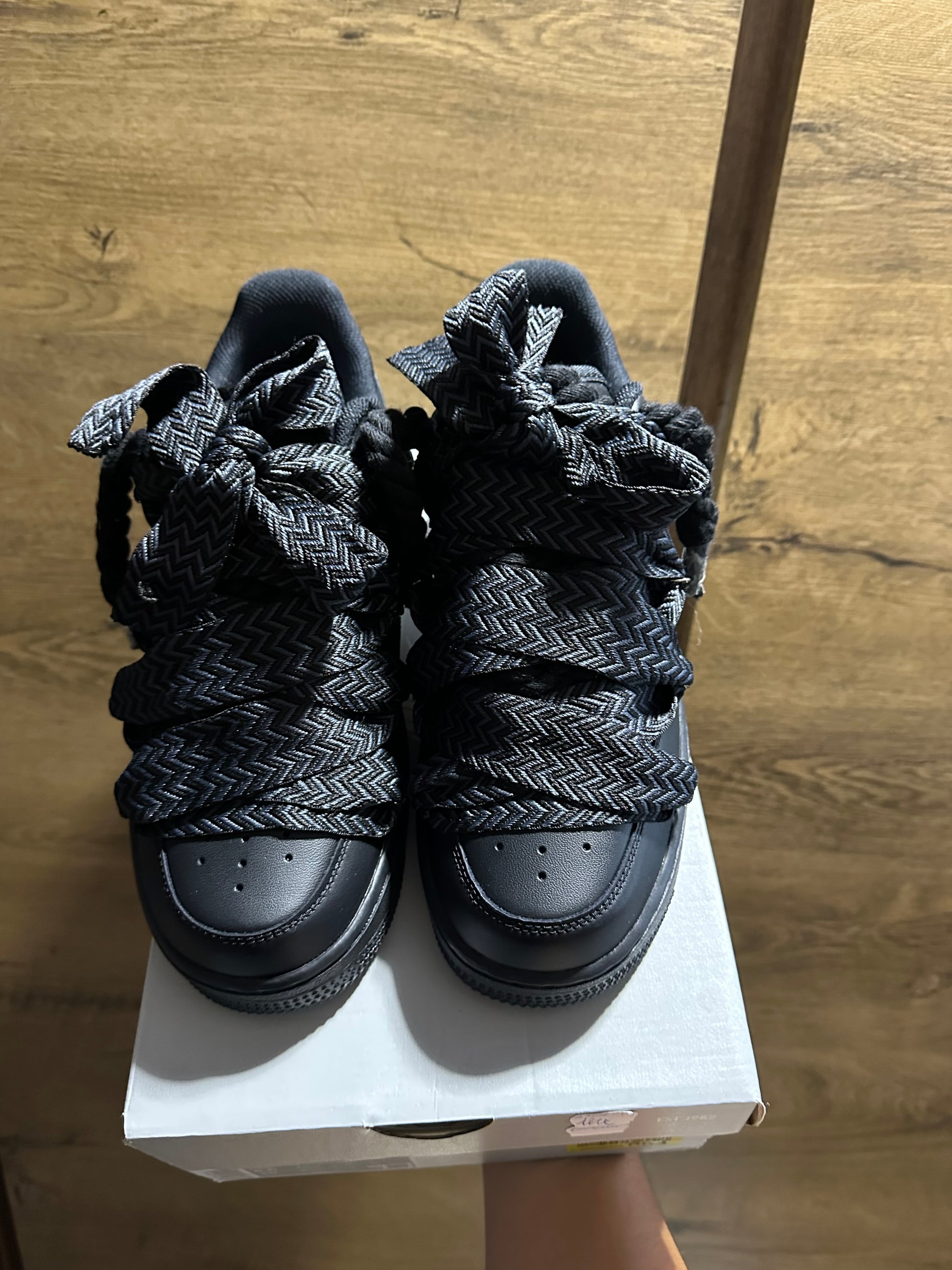 Nike Black Rope Lace "LANVIN BLACK” felül nézet