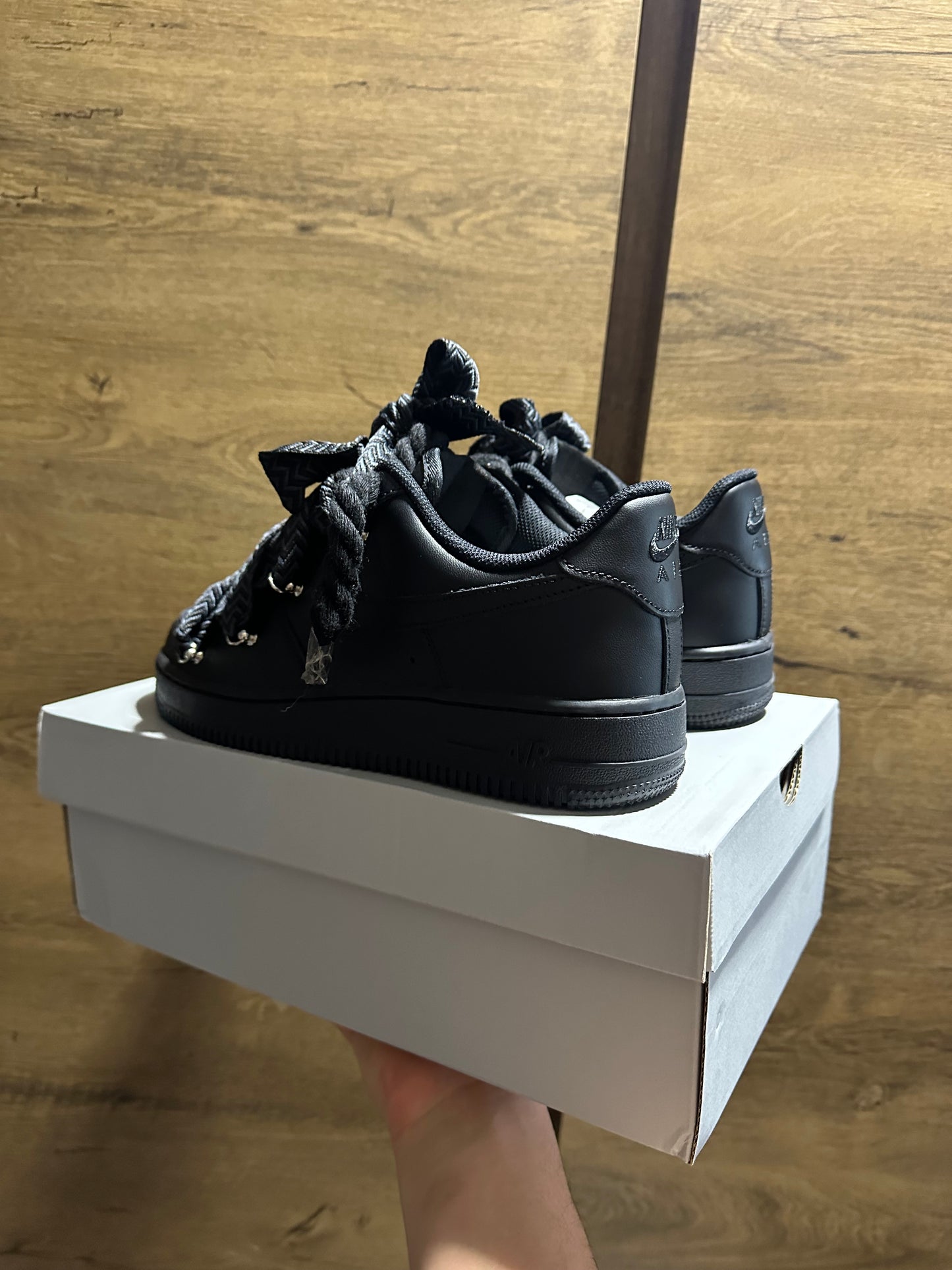 Nike Black Rope Lace "LANVIN BLACK” sarok nézet