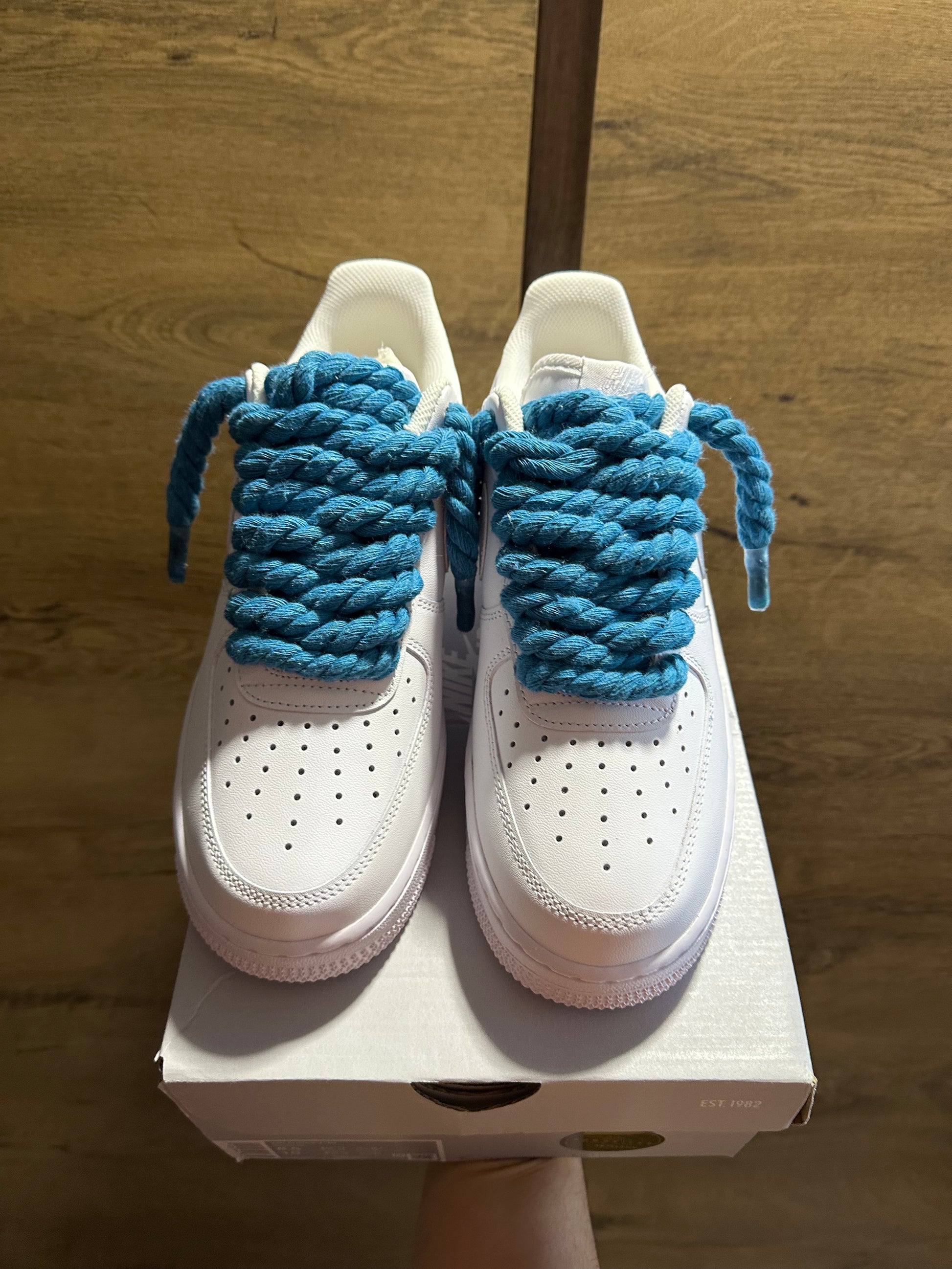 Nike Rope Lace Air Force 1 White “EXOTIC” felül nézet