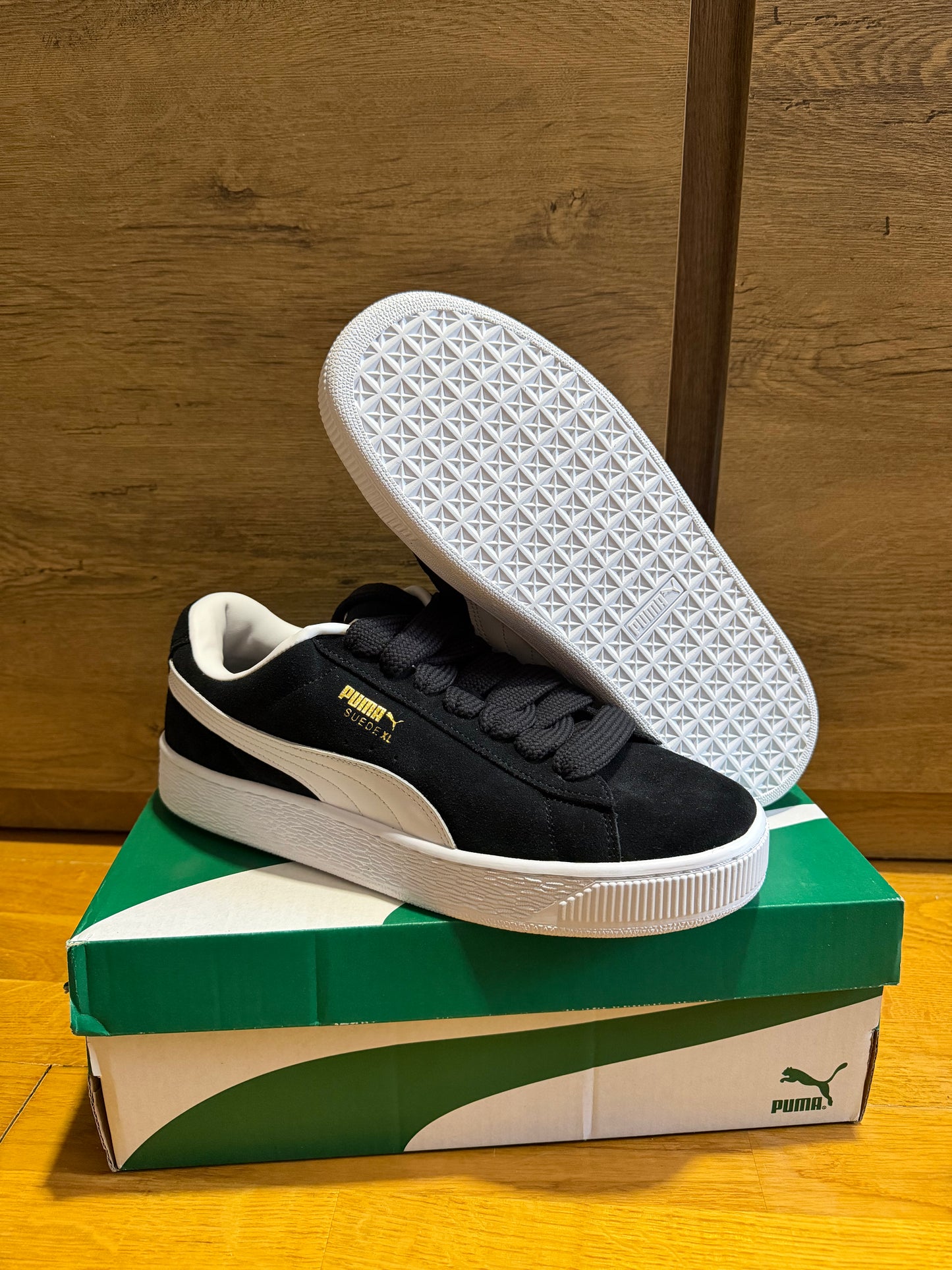 Puma suede xl black talp nézet
