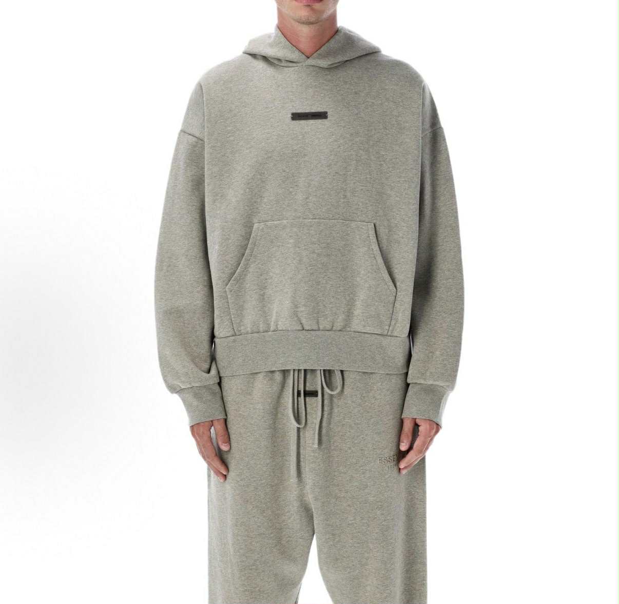FEAR OF GOD ESSENTIALS HOODIE "CONCRETE HEATHER HOODIE" (FW25)