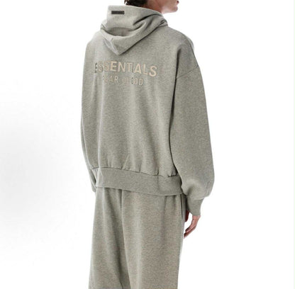 FEAR OF GOD ESSENTIALS HOODIE "CONCRETE HEATHER HOODIE" (FW25)