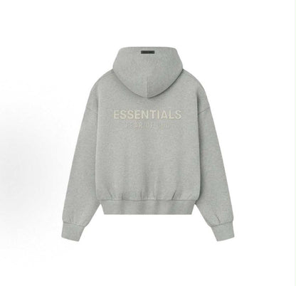 FEAR OF GOD ESSENTIALS HOODIE "CONCRETE HEATHER HOODIE" (FW25)