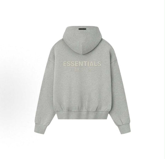 FEAR OF GOD ESSENTIALS HOODIE "CONCRETE HEATHER HOODIE" (FW25)