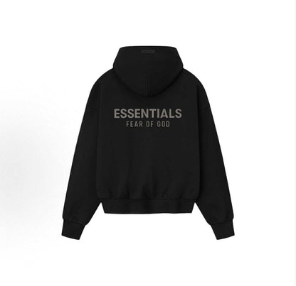 FEAR OF GOD ESSENTIALS HOODIE "JET BLACK" (FW25)