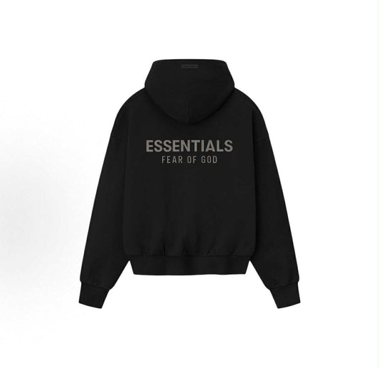 FEAR OF GOD ESSENTIALS HOODIE "JET BLACK" (FW25)