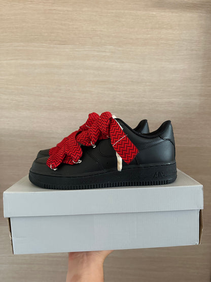 lanvin rope lace Air Force 1 black red oldal nézet