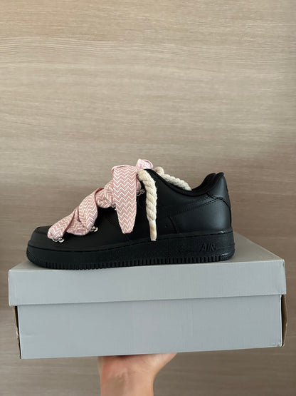lanvin rope lace Air Force 1 pink black oldal nézet